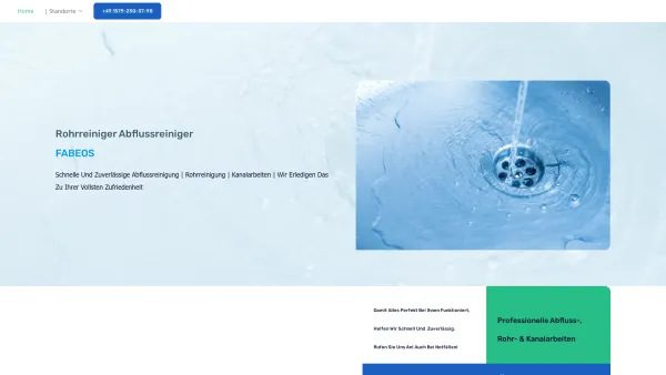 Website Screenshot: Abflussreinigung Rohrreinigung München FABEOS - Abflussreinigung Rohrreinigung - Wir helfen sofort Rufen Sie uns an! 015792503798 - Abflussreiniger Rohrreiniger Kanalreinigung - Date: 2023-06-20 10:41:13