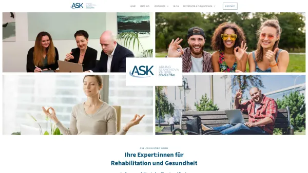 Website Screenshot: Arling Slavchova Knispel Consulting GmbH - ASK Consulting - Rehabilitation und Gesundheit - Date: 2023-06-20 10:41:13