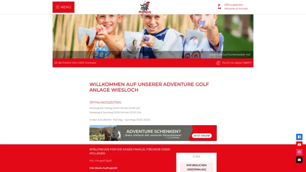 Website Screenshot: Adventure Golf Hohenhardt - Spielfreude Für Die Ganze Familie - Adventure Golf Hohenhardt - Wie Minigolf, Nur Besser - Jetzt In Wiesloch - Date: 2023-06-20 10:41:13