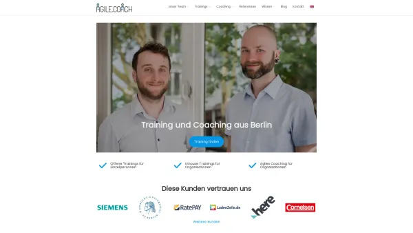 Website Screenshot: Agile.Coach Scrum Master Training - Startseite von Agile.Coach - Trainings & Coaching aus Berlin - Date: 2023-06-20 10:41:13