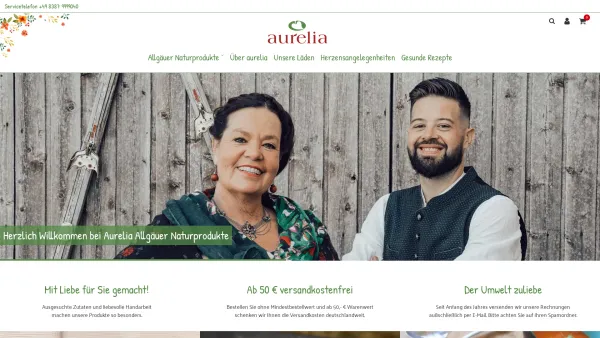 Website Screenshot: Allgäuer Naturprodukte - Aurelia Allgäuer Naturprodukte ▶ Online Shop - Date: 2023-06-20 10:41:13