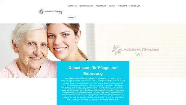 Website Screenshot: Ambulanter Pflegedienst WIR Edin Zunic - Ambulanter Pflegedienst für Starnberg und Umgebung - Date: 2023-06-16 10:10:34