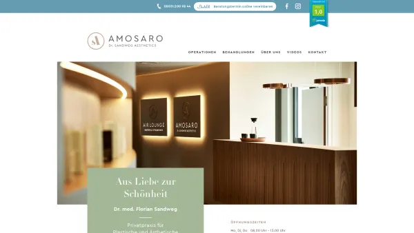 Website Screenshot: AMOSARO - Schönheitschirurgie in Rosenheim | AMOSARO - Date: 2023-06-20 10:41:13