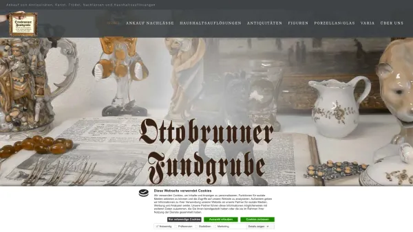 Website Screenshot: Ottobrunner Fundgrube - Antiquitätenhändler München & Umgebung | Ankauf Weiss - Date: 2023-06-20 10:41:16