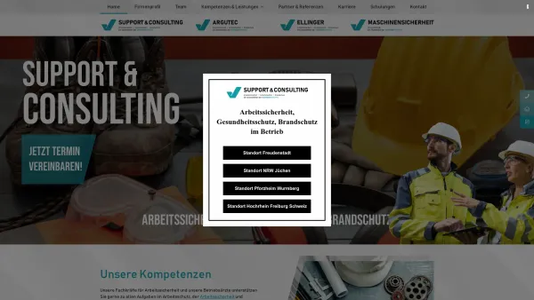 Website Screenshot: Support & Consulting GmbH - Arbeitssicherheit, Gesundheitsschutz, Brandschutz im Betrieb - Date: 2023-06-20 10:41:16