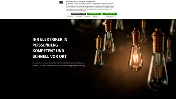 Website Screenshot: Aufinger Elektrotechnik - Elektriker Peißenberg | Ihr Fachmann für Elektrotechnik - Date: 2023-06-20 10:41:16