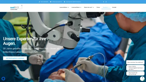 Website Screenshot: nordBLICK Augenklinik Bellevue - Augenlasern in Kiel | nordBLICK Augenklinik Bellevue - Date: 2023-06-20 10:41:16