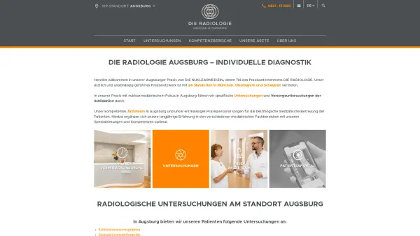 Website Screenshot: DIE RADIOLOGIE Augsburg - Radiologie Augsburg – DIE RADIOLOGIE Augsburg - Date: 2023-06-20 10:41:16