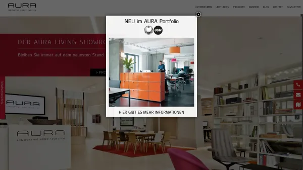 Website Screenshot: Aura GmbH - Aura GmbH | Innovative Arbeitswelten - Date: 2023-06-16 10:10:34