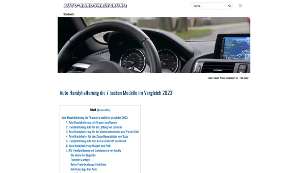 Website Screenshot: auto-handyhalterung.com - Auto Handyhalterung Die 7 Besten Modelle Im Vergleich 2023 - Date: 2023-06-20 10:41:16