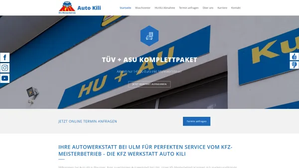 Website Screenshot: Auto Kili Kfz-Meisterbetrieb GmbH - Autowerkstatt Ulm und Blaustein » Kfz Werkstatt Kili - Date: 2023-06-20 10:41:16