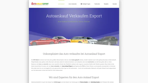Website Screenshot: Autoankauf Export Verkauf - Autoankauf Export - Unkompliziert Auto verkaufen zum Bestpreis - Date: 2023-06-20 10:41:16