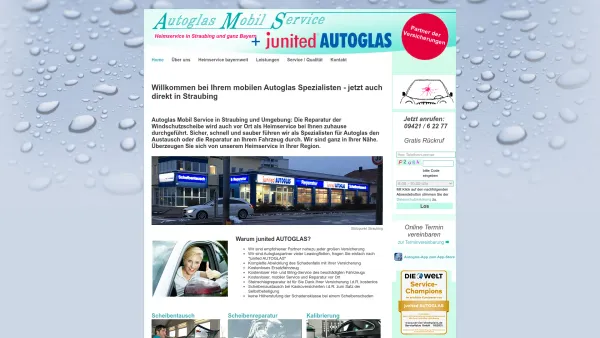 Website Screenshot: Autoglas Mobil Service AMS Straubing - Autoglas Mobil Service AMS Straubing - Date: 2023-06-20 10:41:16