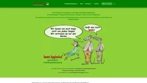 Website Screenshot: besto hygienica Schädlingsbekämpfung Wuppertal - Kammerjäger Schädlingsbekämpfung Wuppertal | bestohygienica - Date: 2023-06-20 10:41:16