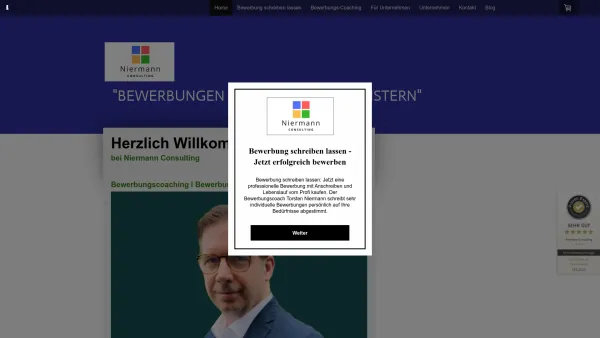 Website Screenshot: Niermann Consulting Torsten Niermann - Bewerbung schreiben lassen - Jetzt erfolgreich bewerben - Date: 2023-06-20 10:41:16