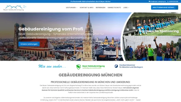 Website Screenshot: Robert Beyer Gebäudereinigung - Gebäudereinigung München | Jetzt Probemonat sichern! - Date: 2023-06-20 10:41:16