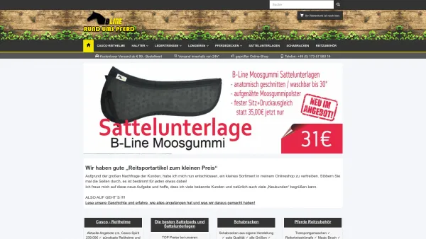 Website Screenshot: Bline-Shop Rund-ums-Pferd Reitsportartikel - Bline-Shop | Deine Reitsport Produkte günstig online kaufen - Date: 2023-06-20 10:41:16