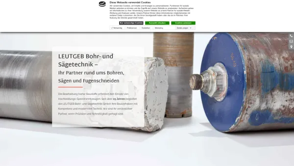 Website Screenshot: LEUTGEB Bohr & Sägetechnik GmbH - LEUTGEB Bohr- & Sägetechnik GmbH | Profi für Bauvorhaben - Date: 2023-06-20 10:41:16