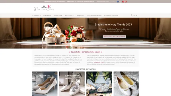 Website Screenshot: www.brautschuhe-ivory.de - Brautschuhe Ivory - Zeitlose Eleganz für Ihren großen Tag | Ratgeber - Date: 2023-06-16 10:10:34