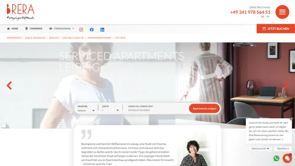 Website Screenshot: Brera Serviced Apartments Leipzig - Leipzig - Brera Serviced Apartments - Date: 2023-06-20 10:41:16