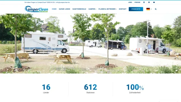 Website Screenshot: CamperClean GmbH - CamperClean: Ihr Spezialist für Rundum-Komfort beim Camping - Date: 2023-06-20 10:41:19