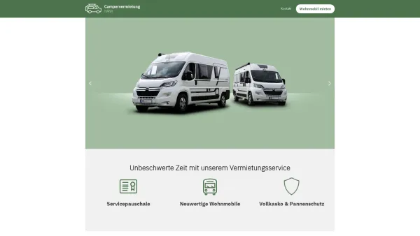 Website Screenshot: Campervermietung NRW - Camper & Wohnmobil in Bochum mieten - Nordrhein-Westfalen - Date: 2023-06-20 10:41:19