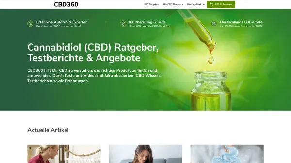 Website Screenshot: CBD360 - CBD360.de - Dein Cannabidiol-Magazin | Hier wirst Du beraten! - Date: 2023-06-20 10:41:19