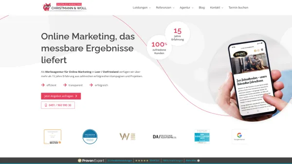 Website Screenshot: Christmann & Woll GmbH - Werbeagentur Leer / Ostfriesland ▷ Christmann & Woll - Date: 2023-06-20 10:41:19