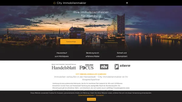 Website Screenshot: City Immobilienmakler GmbH Hamburg - City Immobilienmakler Hamburg - Date: 2023-06-20 10:41:19