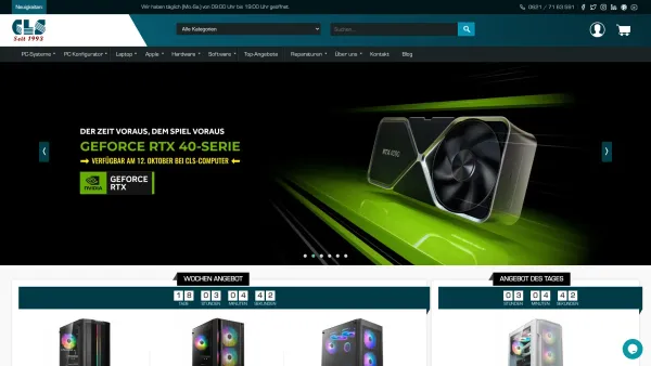 Website Screenshot: CLS Computer - Shop für PC Kaufen, Gaming PC, Laptop Kaufen & Workstations | CLS - Date: 2023-06-20 10:41:19