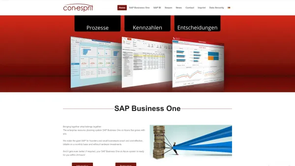 Website Screenshot: conesprit GmbH - conesprit GmbH |Your partner for SAP Business Intelligence and SAP Business One - Date: 2023-06-20 10:41:19