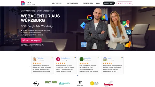 Website Screenshot: Daily Marketing - Online Marketing Agentur aus Würzburg | Daily Marketing - Date: 2023-06-20 10:41:19