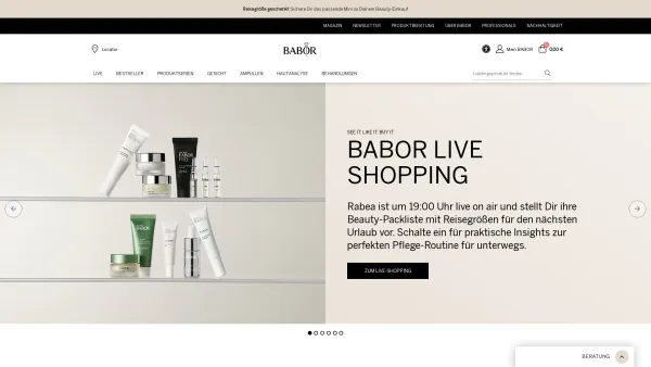 Website Screenshot: Dr. BABOR GmbH & Co. KG - BABOR | Online Shop - Date: 2023-06-16 10:10:34