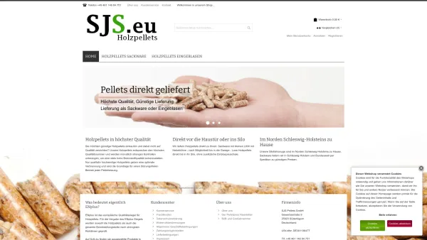 Website Screenshot: SJS Pellets GmbH - SJS.eu | SJS Pellets: Holzpellets Sackware und lose einfach online bestellen- ENplus A1 zertifizierte Holzpellets - Date: 2023-06-16 10:10:34