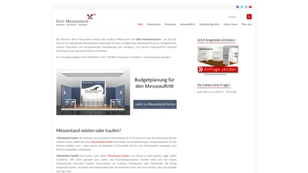 Website Screenshot: Dein Messestand / Dein Service GmbH - Messestände & Messebau • Dein Messestand - Date: 2023-06-16 10:10:34