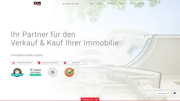 Website Screenshot: DM.Immo GmbH - Ihr Immobilienmakler in Kassel | DM.Immo GmbH - Date: 2023-06-20 10:41:19