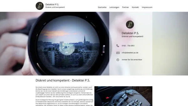 Website Screenshot: Detektei P.S. - Detektei PS: Ihr Detektiv aus Siegen - Date: 2023-06-16 10:10:34