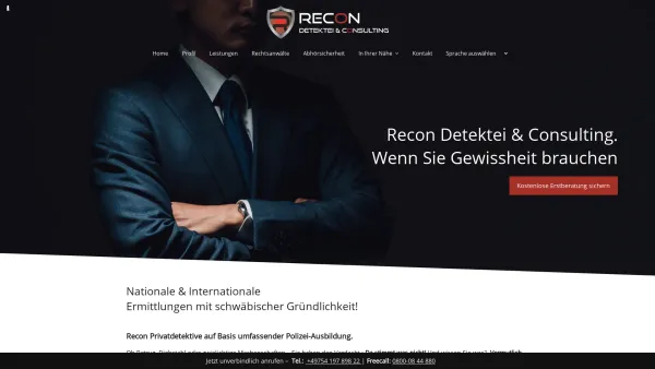 Website Screenshot: RECON Detektei & Consulting Jürgen Höfer - Detektiv in der Nähe - Recon Detektei Privatdetektiv - Date: 2023-06-20 10:41:19