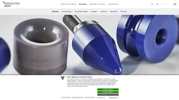 Website Screenshot: DOCERAM GmbH - Übersicht - MOESCHTER Group GmbH - Date: 2023-06-16 10:10:34