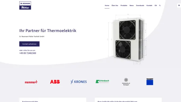 Website Screenshot: Dr. Neumann Peltier-Technik GmbH - Ihr Partner für Thermoelektrik - Dr. Neumann Peltier-Technik - Date: 2023-06-20 10:41:19