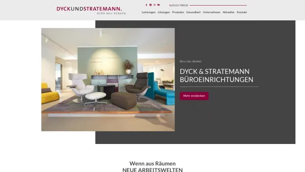 Website Screenshot: Dyck und Stratemann Bueroeinrichtungen GmbH und Co. KG - Büroeinrichtung Hannover | Dyck & Stratemann - Date: 2023-06-16 10:10:34