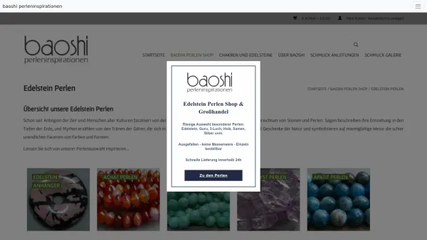Website Screenshot: baoshi perleninspirationen Martina Lehnert - Edelstein Perlen Shop & Großhandel - baoshi perleninspirationen - Date: 2023-06-20 10:41:22