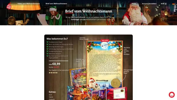 Website Screenshot: Elfisanta.de - Brief vom Weihnachtsmann • Nikolaus brief vorlage • Online bestellen • Elfi - Date: 2023-06-20 10:41:22