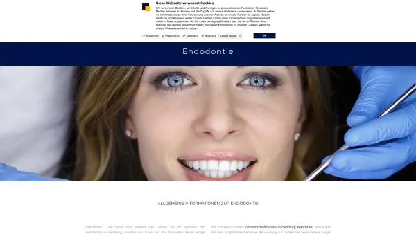 Website Screenshot: Zentrum fuer Endodontologie in Hamburg - Endodontie für Hamburg Wandsbek | Zahnarzt Hamburg Wandsbek - Date: 2023-06-16 10:10:37