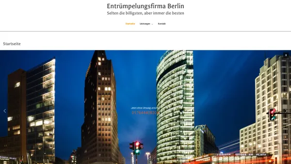 Website Screenshot: Aflex Dienstleistungen - Entrümpelungsfirma Berlin – Selten die billigsten, aber immer die besten - Date: 2023-06-16 10:10:37