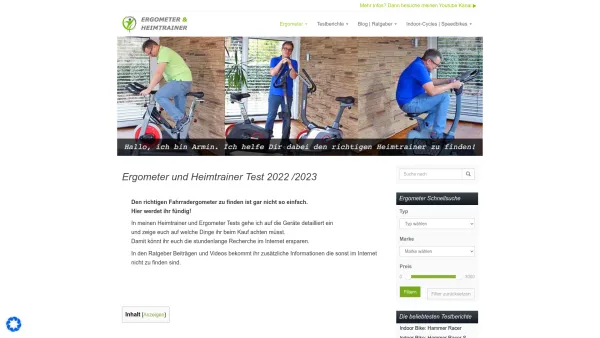 Website Screenshot: Ergometer & Heimtrainer - Ergometer Test | Die Testsieger 2023 - Date: 2023-06-20 10:41:22