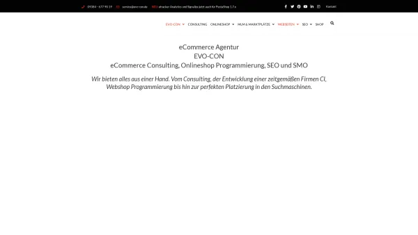 Website Screenshot: EVO-CON UG - Onlineshop Beratung, Programmierung und SEO für B2B & B2C. - Date: 2023-06-16 10:10:37
