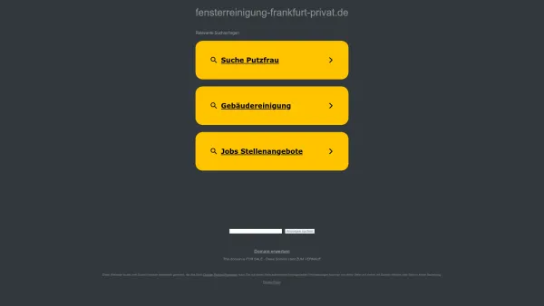 Website Screenshot: Prime Cleaner GmbH - fensterreinigung-frankfurt-privat.de - Diese Website steht zum Verkauf! - Informationen zum Thema fensterreinigung frankfurt privat. - Date: 2023-06-20 10:41:22