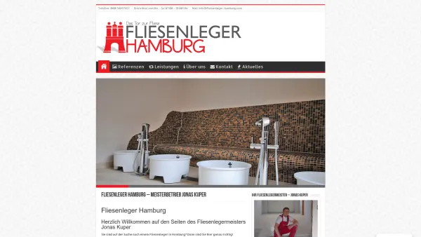 Website Screenshot: Fliesenleger Hamburg Kuper UG haftungsbeschränkt - Fliesenleger Hamburg ✓ Meisterbetrieb Jonas Kuper in Volksdorf >> - Date: 2023-06-16 10:10:37