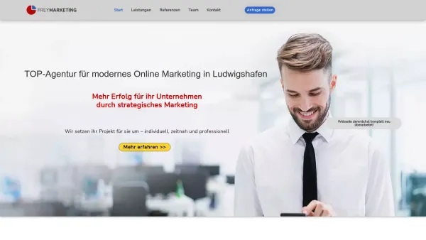 Website Screenshot: Frey Marketing - Top-Agentur für modernes Online Marketing in Ludwigshafen - Date: 2023-06-20 10:41:22